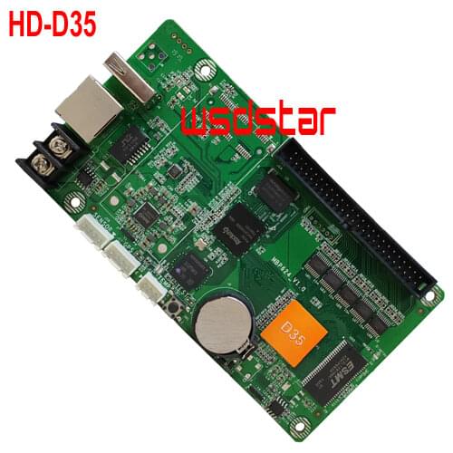 HUIDU HD-D15(640*64) HD-D35(1024*64) HD-D35+HUB75E-5(1024*64) Full Color Control Card Use For P2 P2.5 P3 P4 LED Module Display