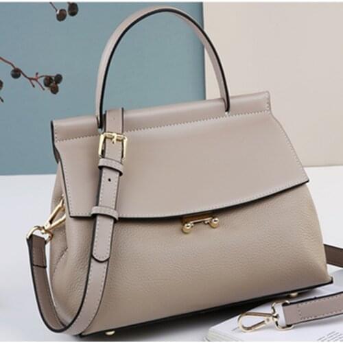 Top Quality Luxury Brand 2021 New Fashion Leather Large-capacity Messenger Bag Ladies All-match Simple Shoulder Handbag Sac Luxe