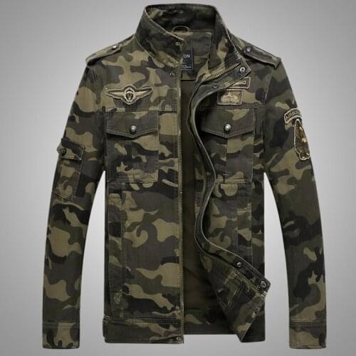 Fashion Mens Jackets Slim Fit Trend Camouflage Tooling Coats Tops Male Trendy Outdoor Jackets Stand Collar Uniform Outwear 2021