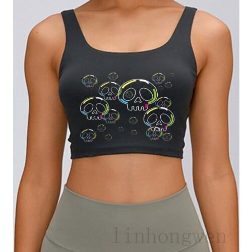 Manga Skull Soap Bubbles Tank Top Crazy Vintage Spring Autumn Breathable O Neck Sexy Designing Tops Vest