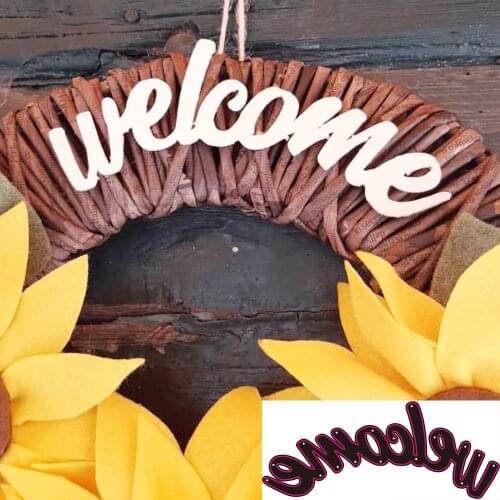 Metal Cutting Dies Welcome word Border cut die mold decoration Scrapbook paper craft knife mould blade punch stencils dies