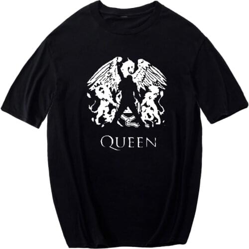 Freddie Mercury The Queen Band T-Shirt Mens Hip Hop Hipster T Shirt Casual Tshirts Glitter Rock Band harajuku Top men clothing