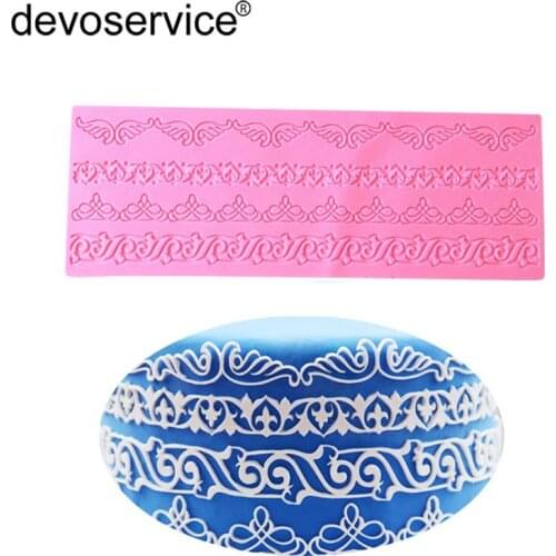 New Silicone Cake Mold Lace Mats Mold Silicone Lace Fondant Cake Decorating Tools Wedding Flower Embossing Mould DIY Baking Tool