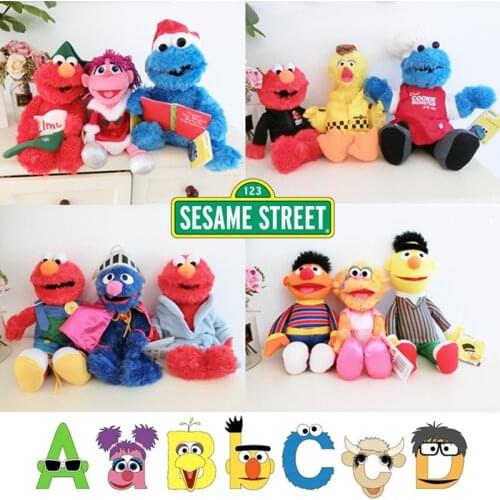 New style Sesame Street CookieMonster Elmo Abby grovey Big bird Soft Plush Toy Dolls Worth Collection Toys gift for kids
