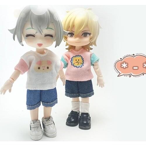 HOUZIWA OB11 Clothes BJD Doll Accessories Doll T-Shirt Clothes For OB11 Doll
