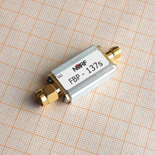 137.5MHz SAW Bandpass Filter For Weather Satellite Frequency Band, 1MHz Bandwidth, SMA Interface