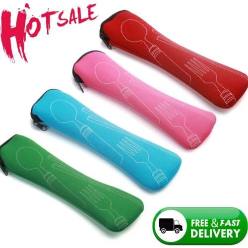 Portable Dishes Tableware Bag Flip Cutlery Case Kitchen Accessories Students Household Utensils Dinnerware Storage Bag