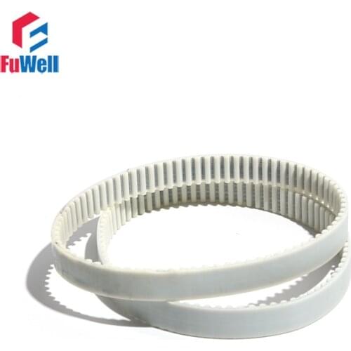 White PU HTD5M Timing Belt 15/20/25/30mm Width Polyurethane Gear Belt 5M-2420/2430/2450/2470 Closed Loop Transmission Belt