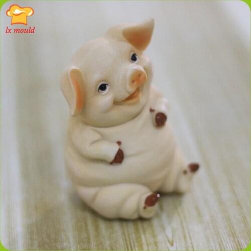 LXYY Piglet Handmade Candle Silicone Moulds Chocolate Mould Silicone Soap Molds
