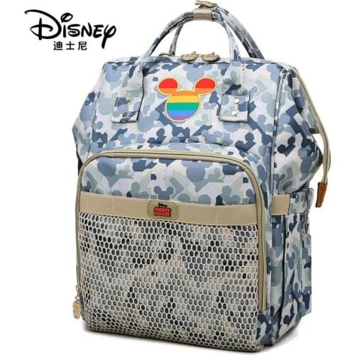 Disney Mummy Bag Fashion Diaper Backpack Waterproof Large Capacity Travel Hobos Womens Handbag Popular Ladies Shoulder Bags