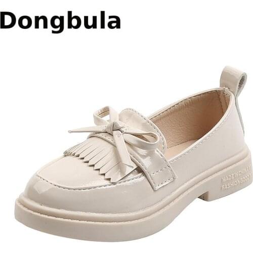 Princess Wedding Girls Shoes School Shoes For Children Girls Autumn Kids Dress Party Soft PU Leather Shoes Flats Bow Black Shoes