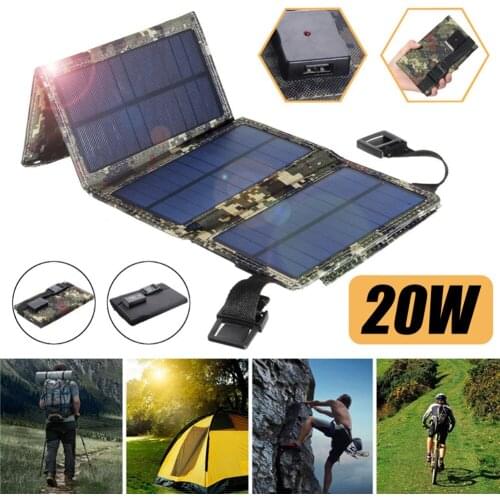 Solar 20W 30W 5V outdoor solar panel charging bag small size portable solar panel folding bag