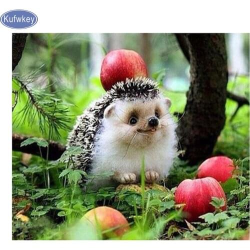 Cross stitch diamond embroidery sale for 5d diy diamond painting full square Drill Resin mosaic puzzle Diamond Lovely hedgehog