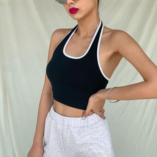 Sexy Women clothing Solid Color Vest Summer Hanging Beach Sports Tank Tops Topic Is Female T-shirt Short Tanks Top Gym Clothes
