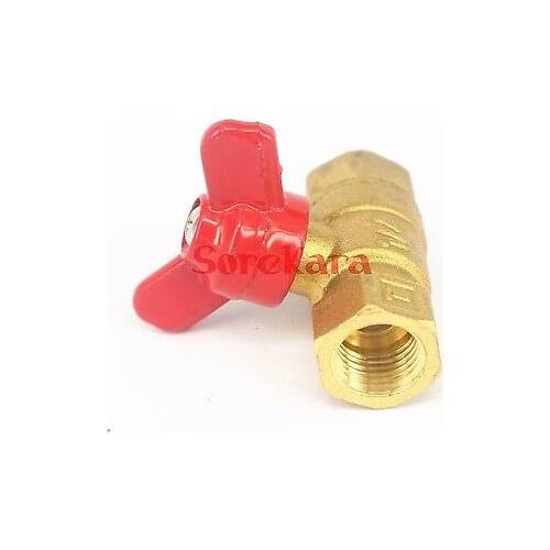 1/2" BSP Female to 1/2" BSP female Thread Brass Ball Valve with butterfly handle PN 0.8 Mpa for Air gas water fuel