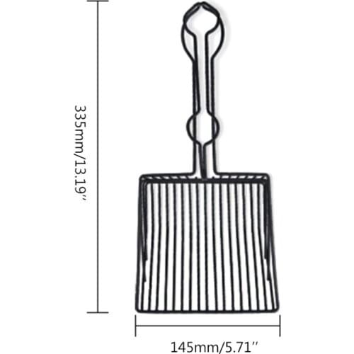 1 PCS Stainless Steel Cat Litter Shovel Scoop with Handle Durable Pet Supplies Stainless Steel Litter Scoop