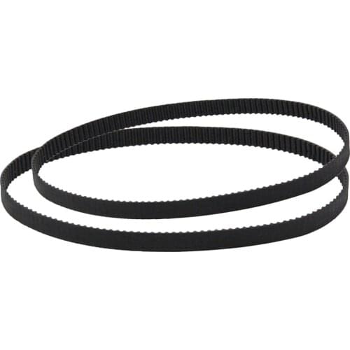 2 Pcs GT2 2mm Pitch 6mm Wide Rubber Timing Belt for 3D Printer CNC (200mm+158mm)
