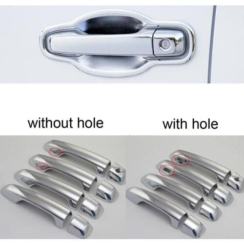 For Toyota Land Cruiser 2016 8PCS ABS Chrome Car Handle Bowl Protector Cover Trim Car Styling Accessories