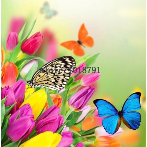 Dreams Colorful Flowers And Butterflies Diamond Embroidery Diamond Painting Mosaic For Square Diamonds Rhinestone Cross Stitch