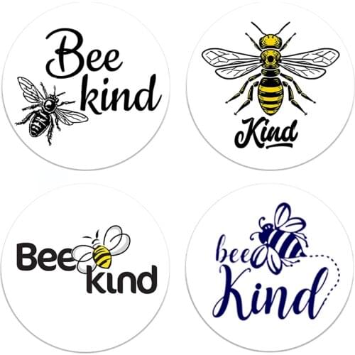 Bee Kind Bee Happy Stickers Waterproof Stickers Labels Seal Stickers Party DIY Decorations