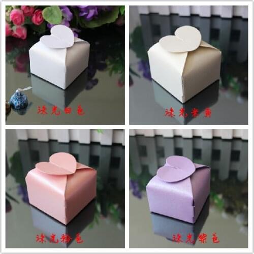 Free Shipping 50X Heart Wedding Candy Box Pink/Purple/Beige Gift Boxes Wedding Party Supply