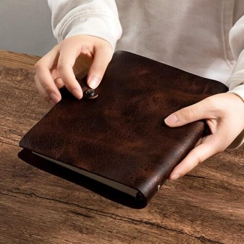 Loose Leaf Notebook A5 Leather Cover Notepad High-grade Daily Book