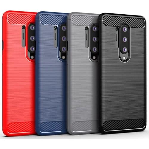 Carbon fiber Cover Phone Case For OnePlus 8 Pro 7T 7 Pro Bumper Case Full Protection Phone Cover Shockproof Bumper