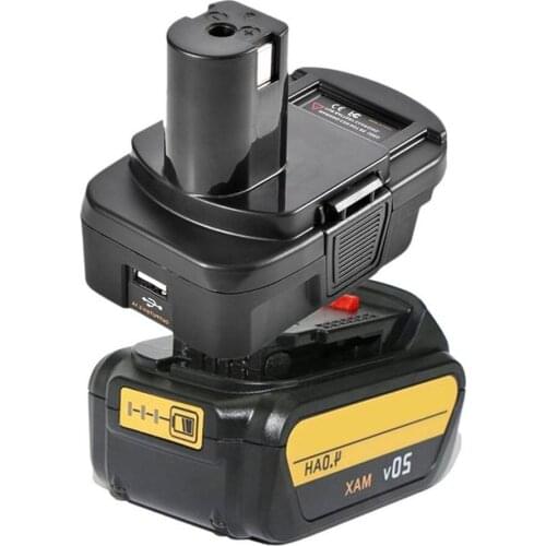 DM18RL Battery Converter Adapter USB DM20ROB For Milwaukee Convert DEWALT 20V Milwaukee M18 To 18V Battery Adapter
