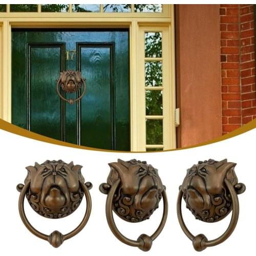 Retro Design Door Knocker Dragon Wall Hanging Door Handle Door Decor Head Lion Door Handle Lock Resin Pendant Door Ring Hanging