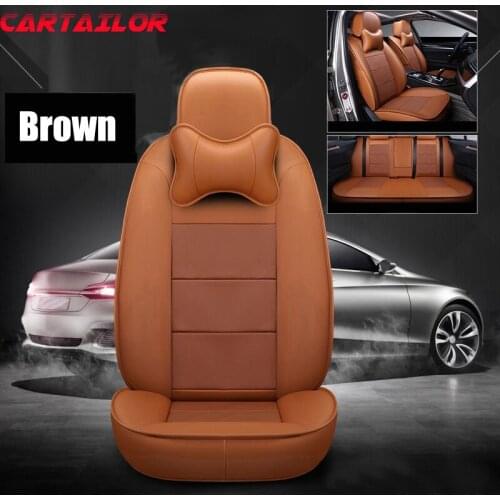 CARTAILOR Cowhide Car Seat Cover Set for Chevrolet Malibu Leather Automobiles Seat Covers & Supports Accessories for Cars Seats