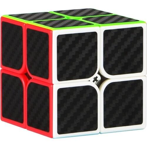 MIPOZOR QIYI Carbon Fiber Magic Cube 2x2x2 2*2*2 Smooth Magic Cubo Speed 2x2 2*2 Puzzle Educational toys