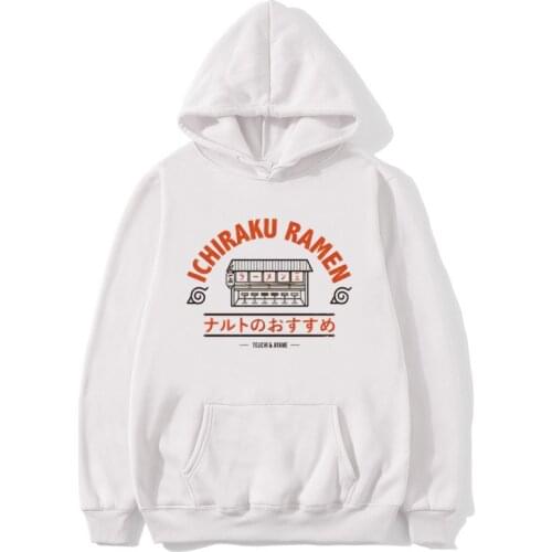 Japanese Anime Ichiraku Ramen Sweatshirt Men Women 2021 New Harajuku Hip Hop Tracksuit Warm Fleece Loose Pullover Hoodies