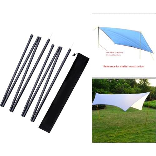 Set of 2 Tarp Poles Rods for Tent Fly Tarps Support, Replacement Tent Poles for Camping, Backpacking, Hiking Canopy Build Poles