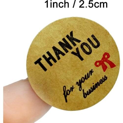 500pcs Heart Thanks for Shopping Small Shop Local Handmade sticker round thank you for your order sticker golden stickers
