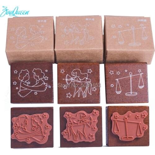 New 12 constellation series for DIY Scrapbooking/Card Making/Silicone Rubber Stamp set stationery Kid Christmas Fun Supply Decor