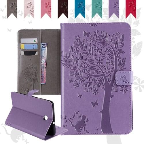 New Stand Cover for Samsung Galaxy Tab A 8" 2018 T387 Tablet Case cat Leather Folding Folio Flip wallet Shell TabA T387V Coque
