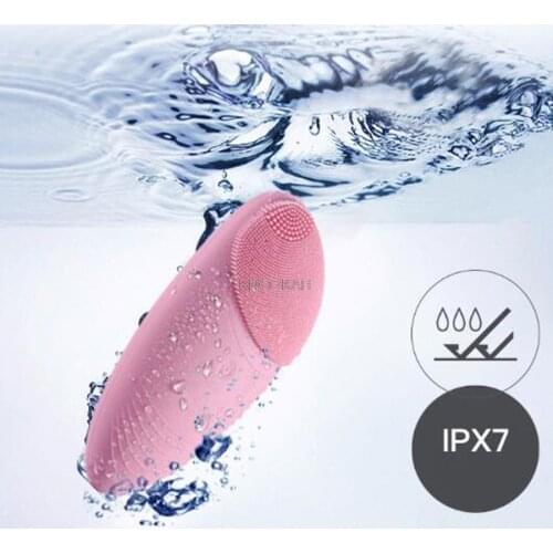 Facial Cleansing Brush Sonic Vibration Mini Face Cleaner Silicone Deep Pore Cleaning Electric Waterproof Massage D153
