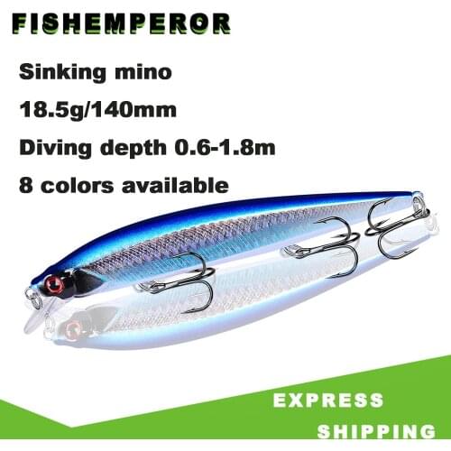 Sinking Minnow Fishing Lures Aritificial Fishing Wobblers Allblue Crankbait Plastic Baits Pesca 1Pcs 18.5g 14cm Laser Fish Body