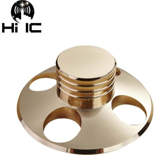 LP Vinyl Turntables Metal Disc Stabilizer Record Weight/Clamp Vinyl Record Turntable Vibration Balanced Gold and Silver