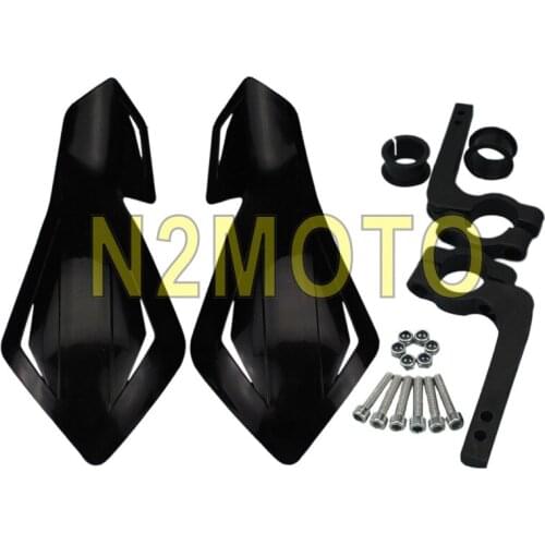 Black Motorcycle 7/8" Handguard Bicycle 22mm Hand Guard For Honda Yamaha WR F YZF XT TTR TW Dirt ATV