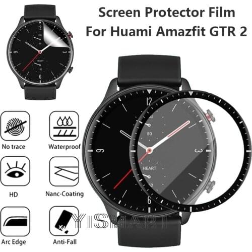 Protective Film for Huami Amazfit GTR 2 3D Curved Edged Screen Protector (Not Glass) TPU Hydrogel Film for GTR 2 Anti Scratch