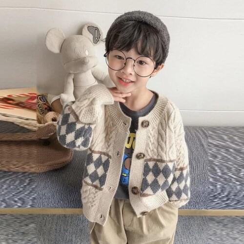 Boys Sweater Kids Outwear Tops Jackets 2021 Charming Fleece Thicken Warm Winter Autumn Cardigan Costume Teenage Children Clothin