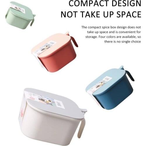 1 Pcs Home Seasoning Pot Condiment Storage Jar Spice Jar Soy Sauce Box Salt Sugar Can Kitchen Organizer Tools Cocina