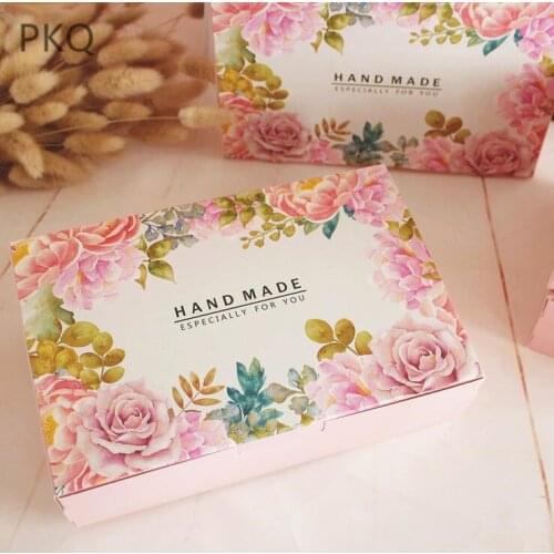 20pcs Beauty Flower Paper Gift Box Party Favor Cake Box Handmade Paper Box For Packaging