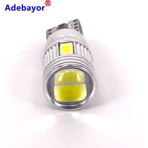 200PCS T10 W5W 194 5630 LED Car bulbs 6 SMD HID CANBUS ERROR FREE Car Side Wedge Light License Plate Light Ceiling Lamp
