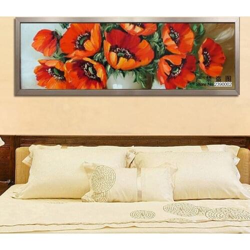 3D Diamond Painting Poppy Flowers Cross Stitch Red Floral Posters Needlework Diamond Embroidery Full Diamond Decorative