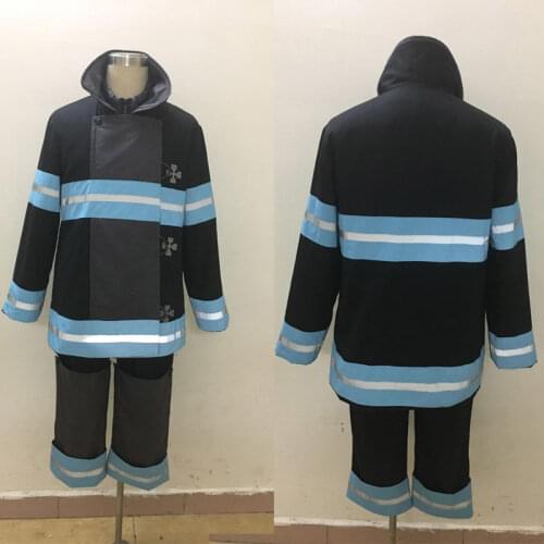Anime Enn Enn no Shouboutai Shinra Kusakabe team uniform Cosplay Costume Fire Force Custom Made