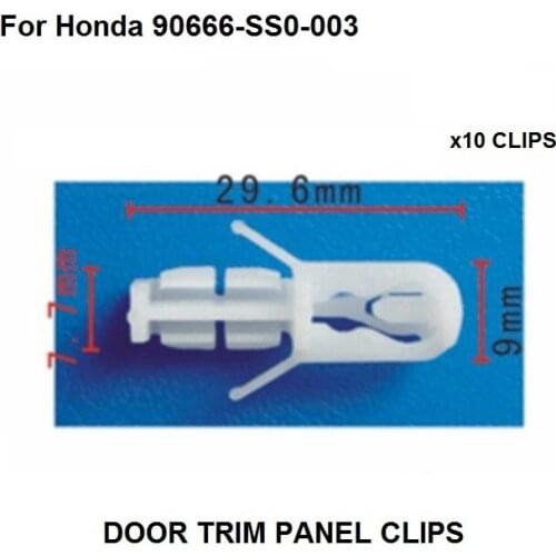 Car Stlying 10x Nylon Roof Moulding Clips For Acura For Honda 90666-SS0-003 Legend TL Prelude