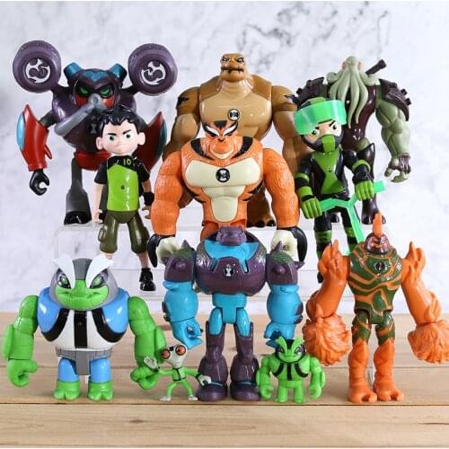 Ben Grey Matter Rath Vilgax Heatblast Humongousaur PVC Action Figures Kids Toys 11pcs/set