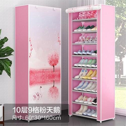 Household Shoe Rack Cloth Shoe Cabinet Multi-Layer Storage Cabinet Dust-Proof Combination Shoe Rack Shoemaker Furniture